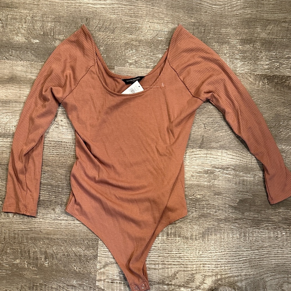 Banana‎ Republic Scoop Neck Terracotta Bodysuit Small NWT